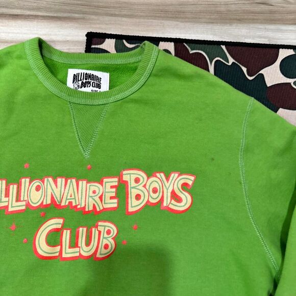 Green Grinch Christmas Vibe Billionaire Boys Club crewneck sweatshirt - Picture 5 of 5